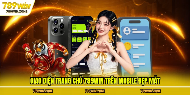 Giao diện trang chủ 789WIN trên mobile đẹp mắt